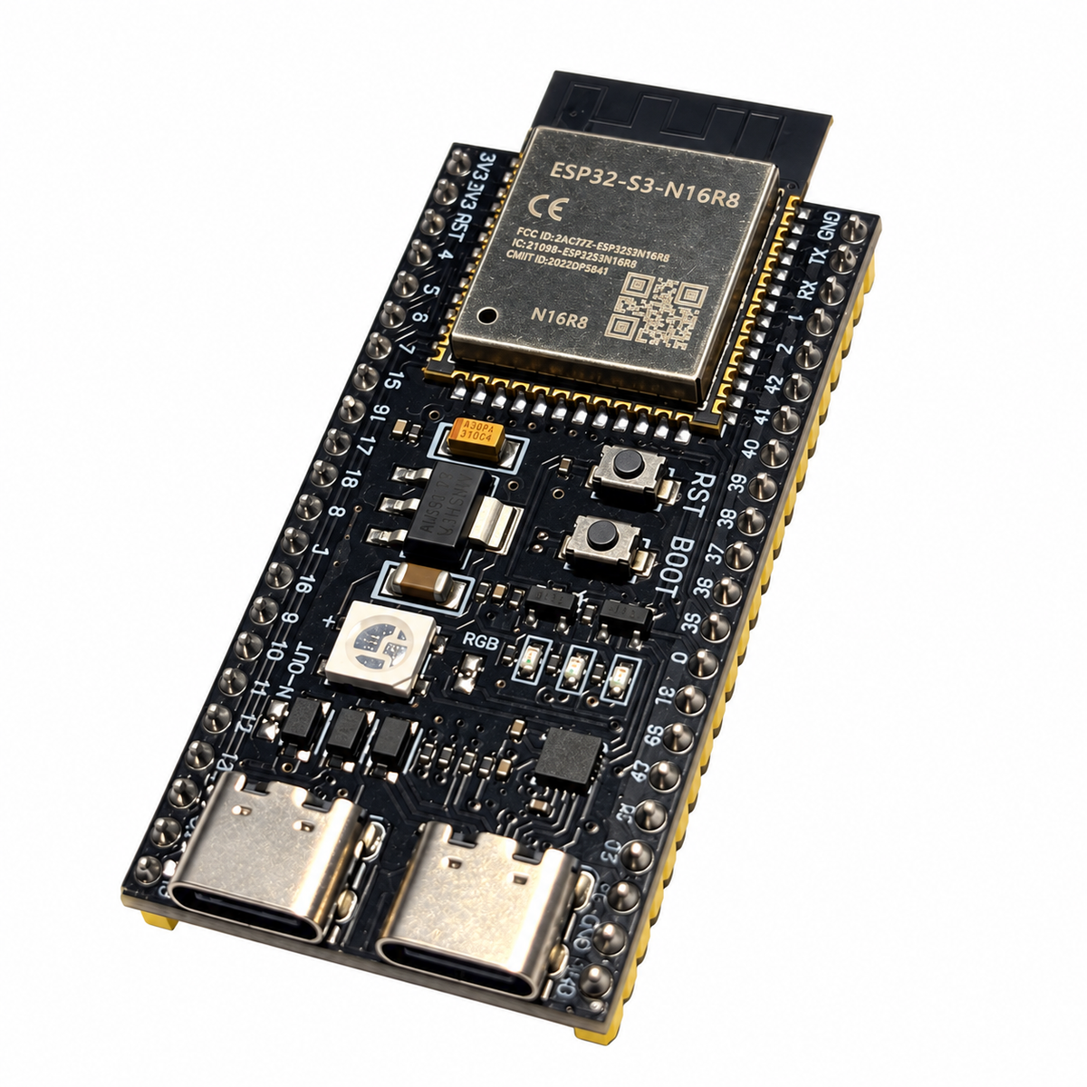ESP32-S3 N16R8 44 Pines Dual USB-C Wi-Fi + BLE 5