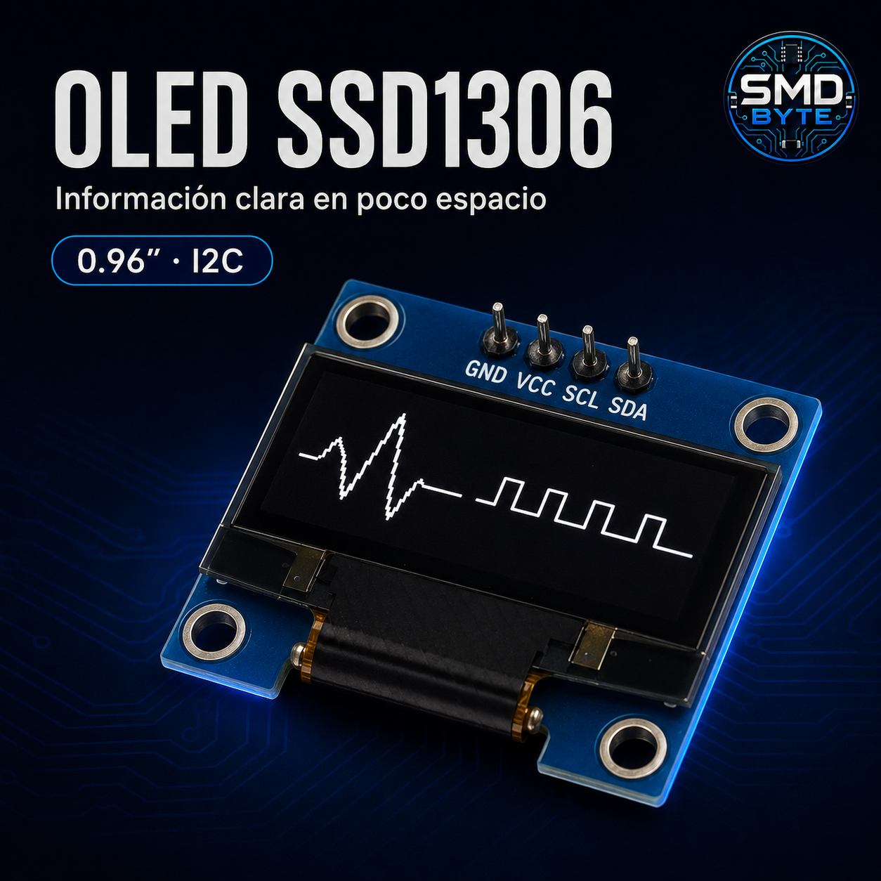 Pantalla OLED SSD1306 0,96" I2C 128x64