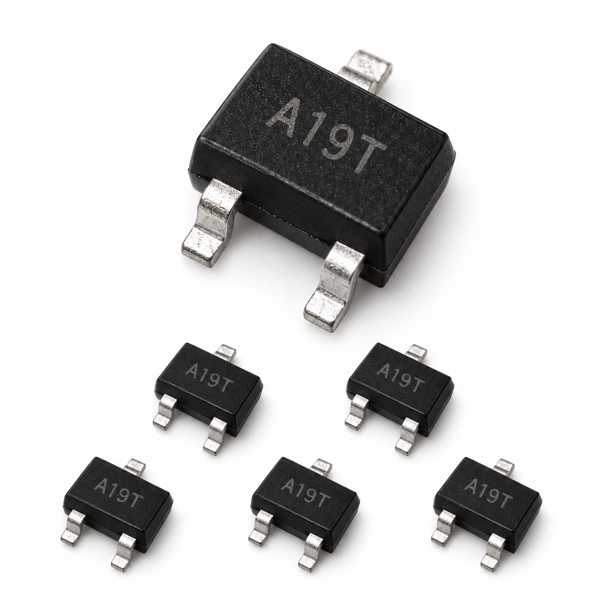 Pack de 10 MOSFET AO3401A (A19T) Canal P SMD — SOT-23