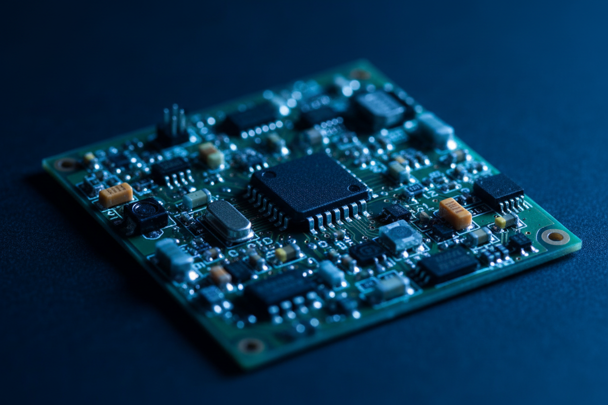 Componentes electrónicos premium sobre PCB