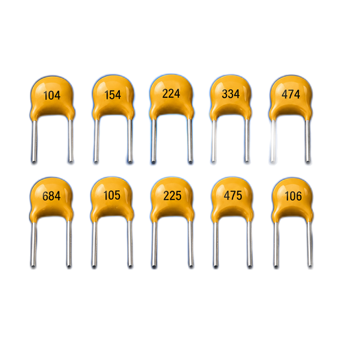 Kit de Condensadores Cerámicos THT — 100 Unidades (10 Valores)