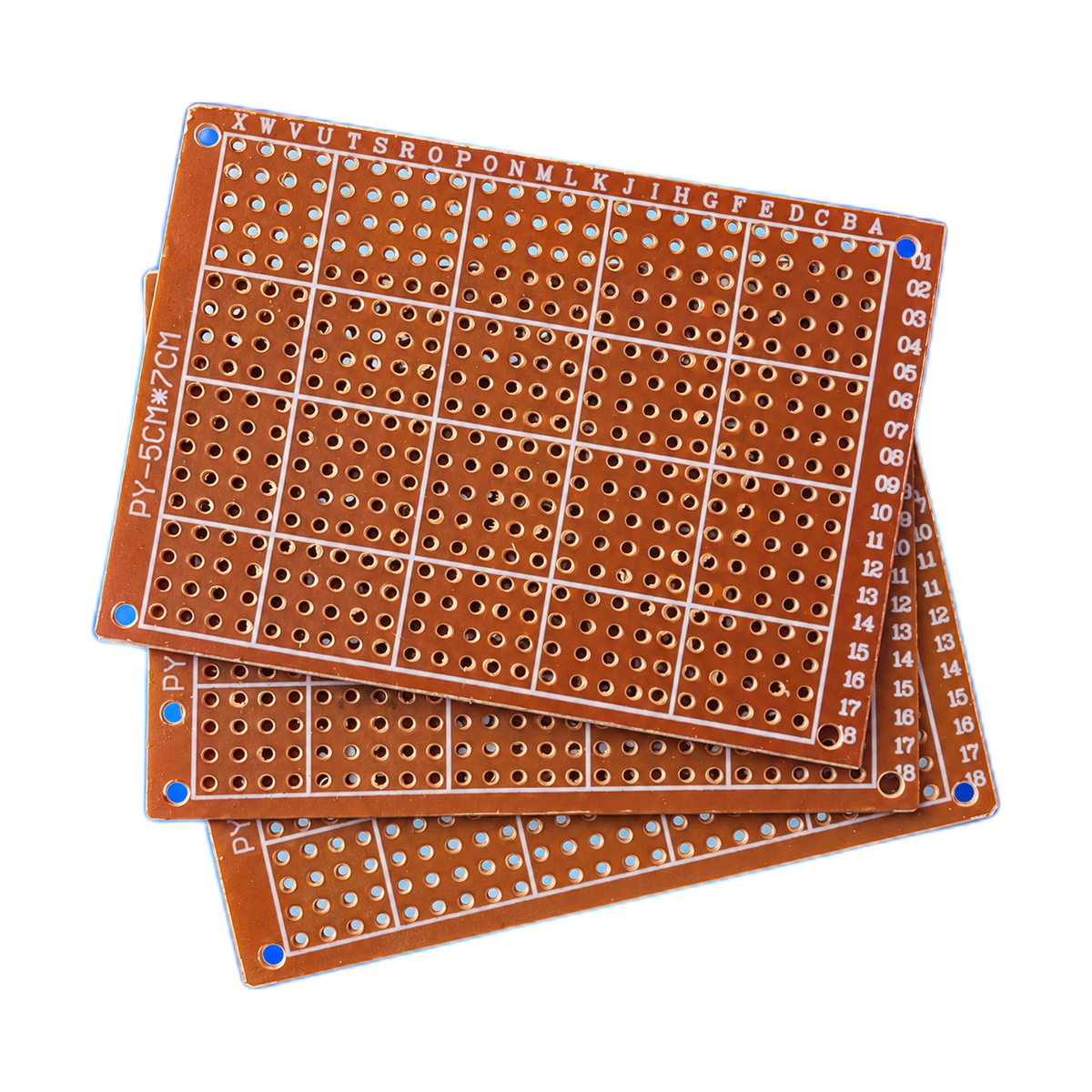Placa perforada para prototipos 5 × 7 cm