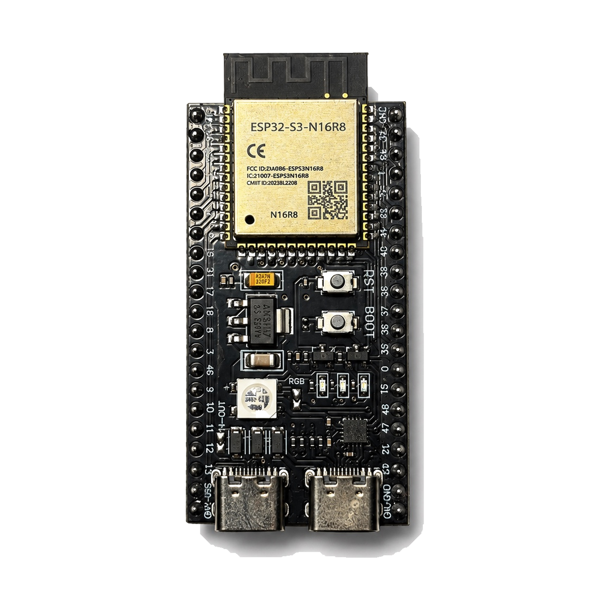 ESP32-S3 N16R8 44 Pines Dual USB-C Wi-Fi + BLE 5